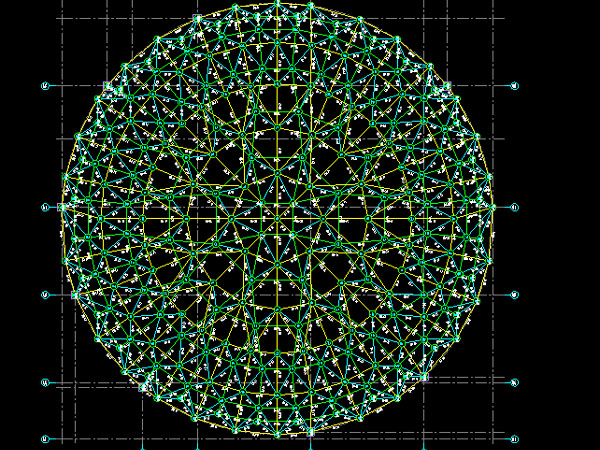 自贡明光正元广场圆形网架